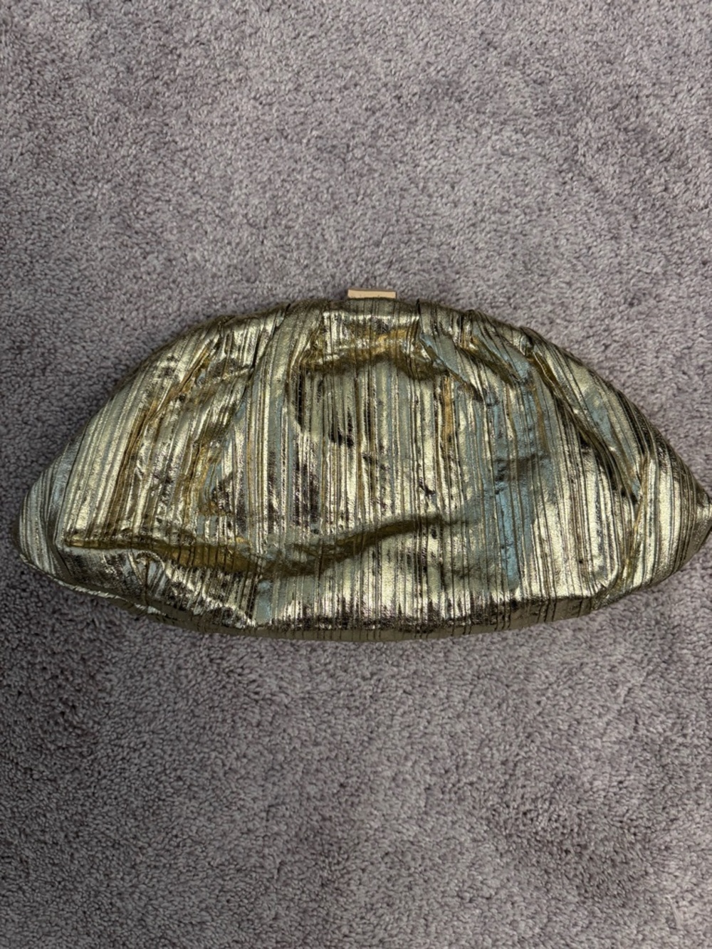 Moda Luxe Metallic Gold Clutch